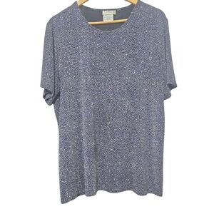 Laura Vintage Metallic Sparkly Stretchy Top. Size 1X